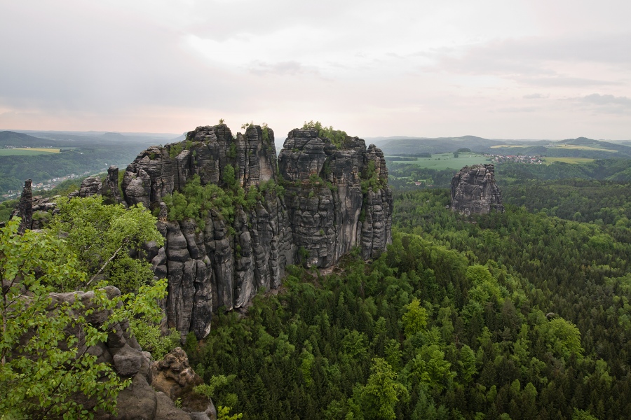 Vyhlídka z Schrammsteinu-Německo